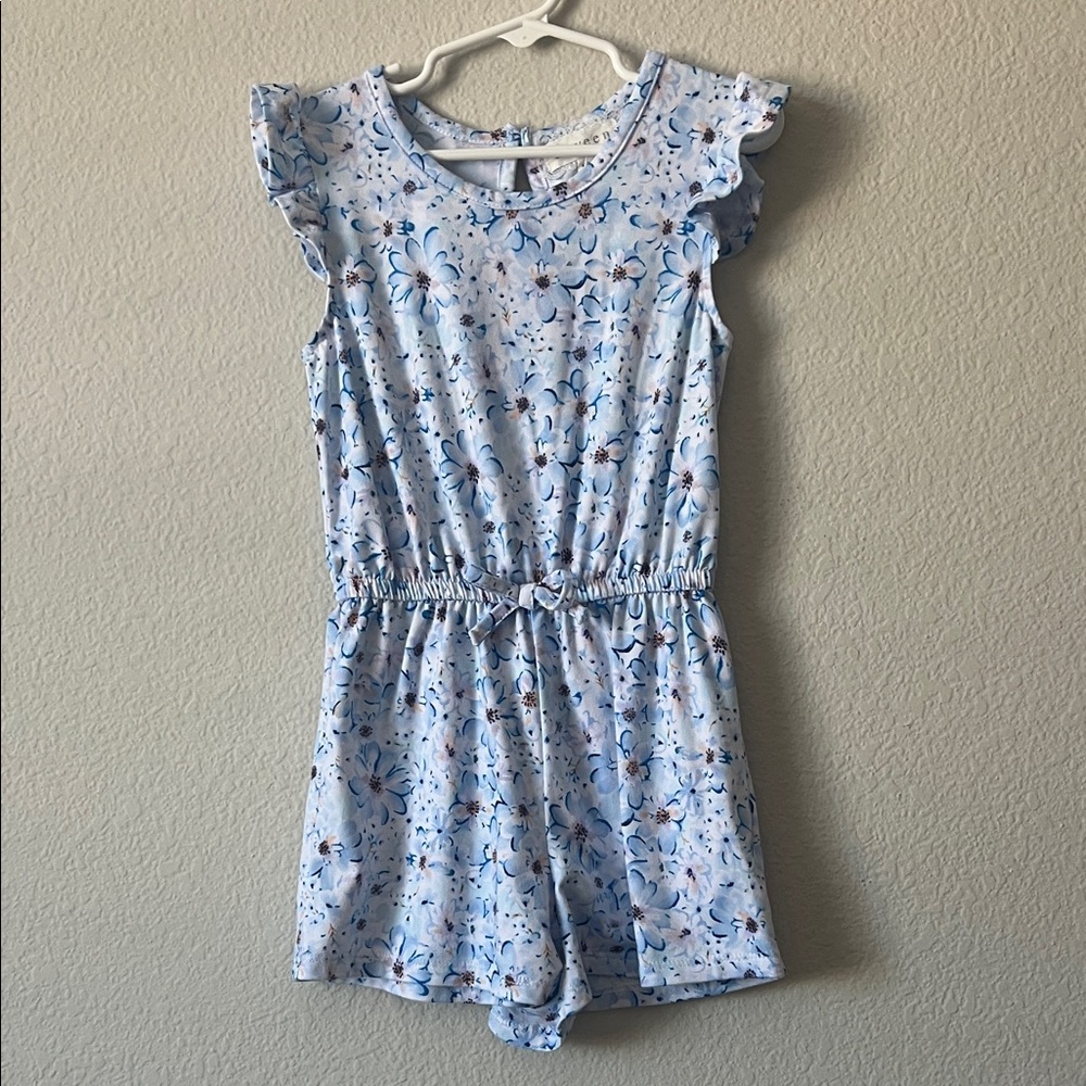 btween Light Blue Floral Kids Romper